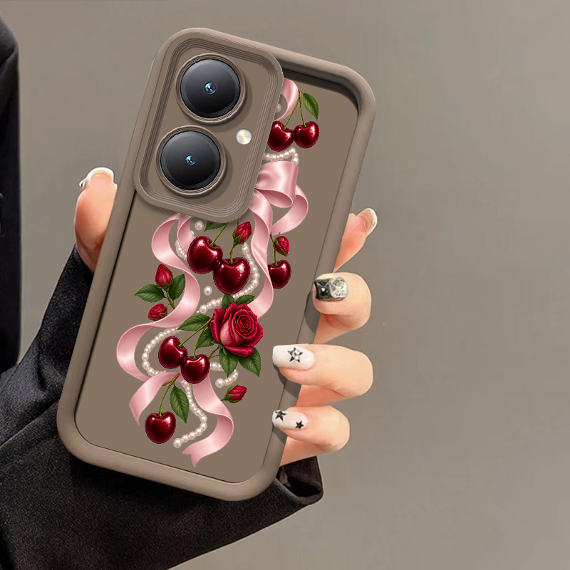Phone Cases Vivo - Cartoon Cherry Bow Pattern Phone Case