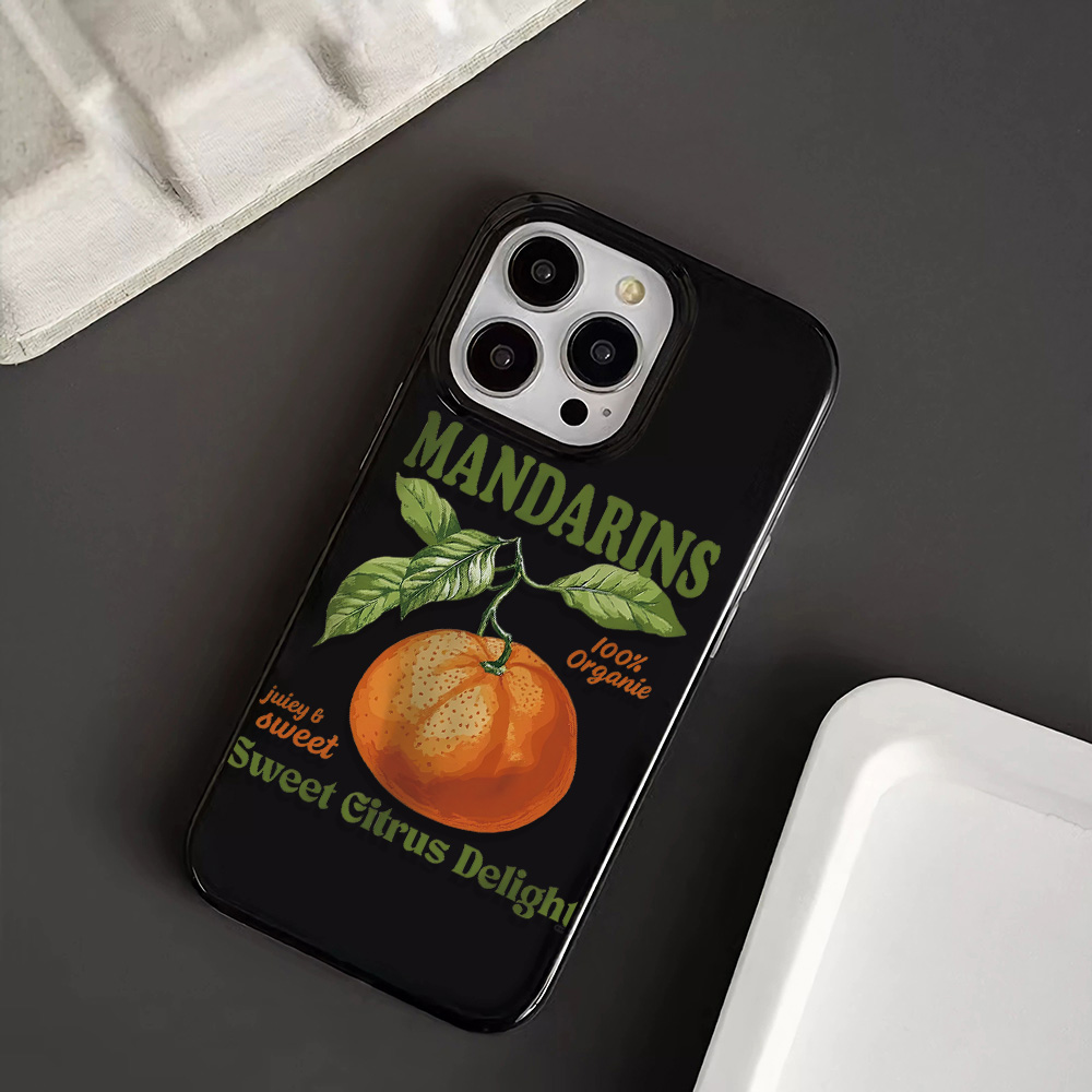 Phone Cases That Cover The Camera - Luxury Mandarin Orange Fruit TPU Soft