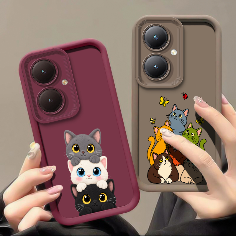 Phone Cases Vivo - Cute Funny Cat Pattern Phone Case
