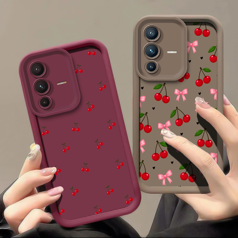 Phone Cases Vivo - Bow Cherry Pattern Phone Case For