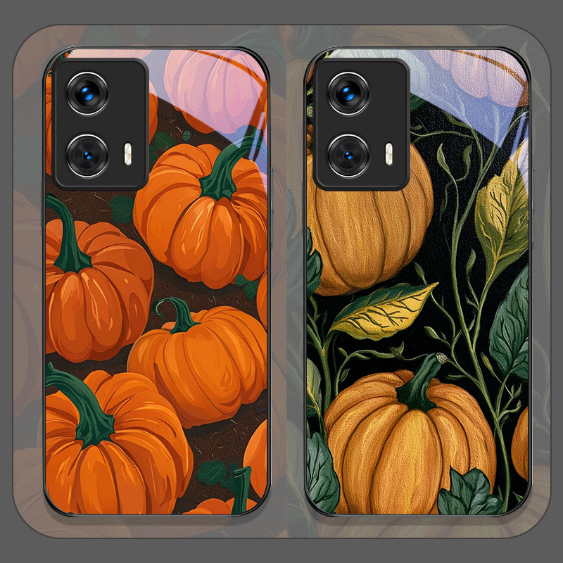 Phone Cases Motorola - Autumn Large Harvest Pumpkin Pattern Tempered
