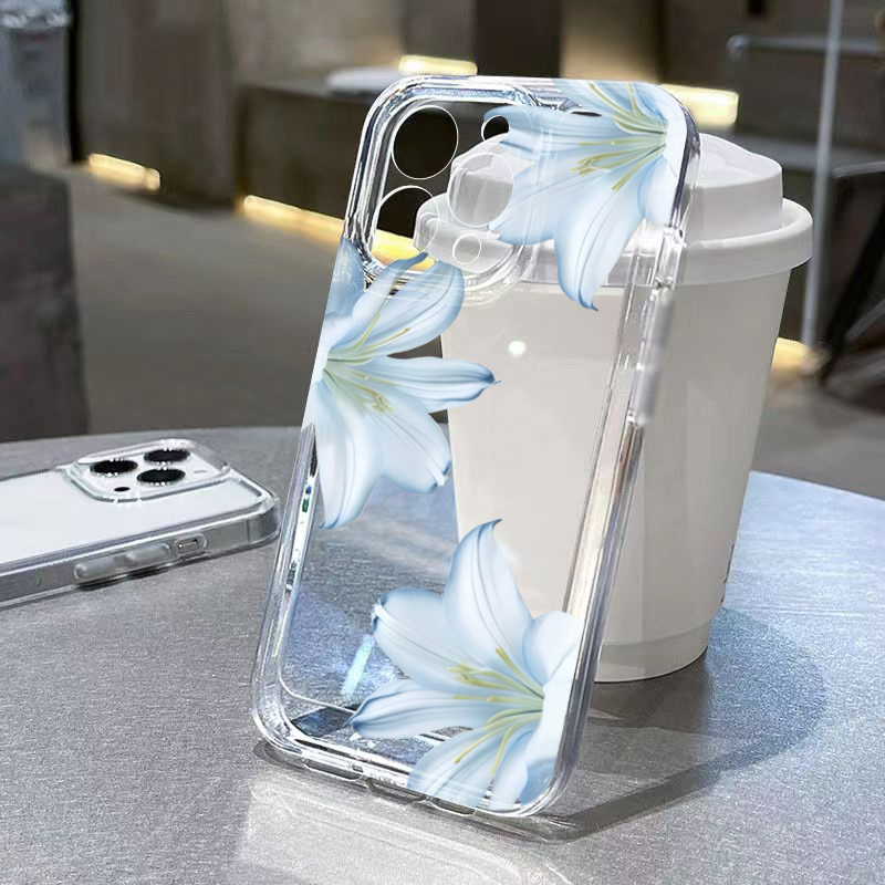 Phone Cases Protective - Fashion Exquisite White Lily Flower Phone