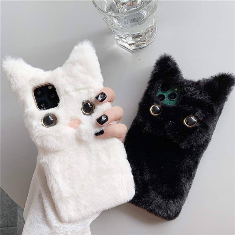 3D Cute Cartoon Cat Furry Plus - Phone Cases Iphone 评论和价格