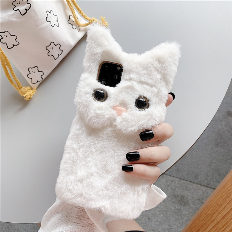 3D Cute Cartoon Cat Furry Plus - Phone Cases Iphone 评论和价格