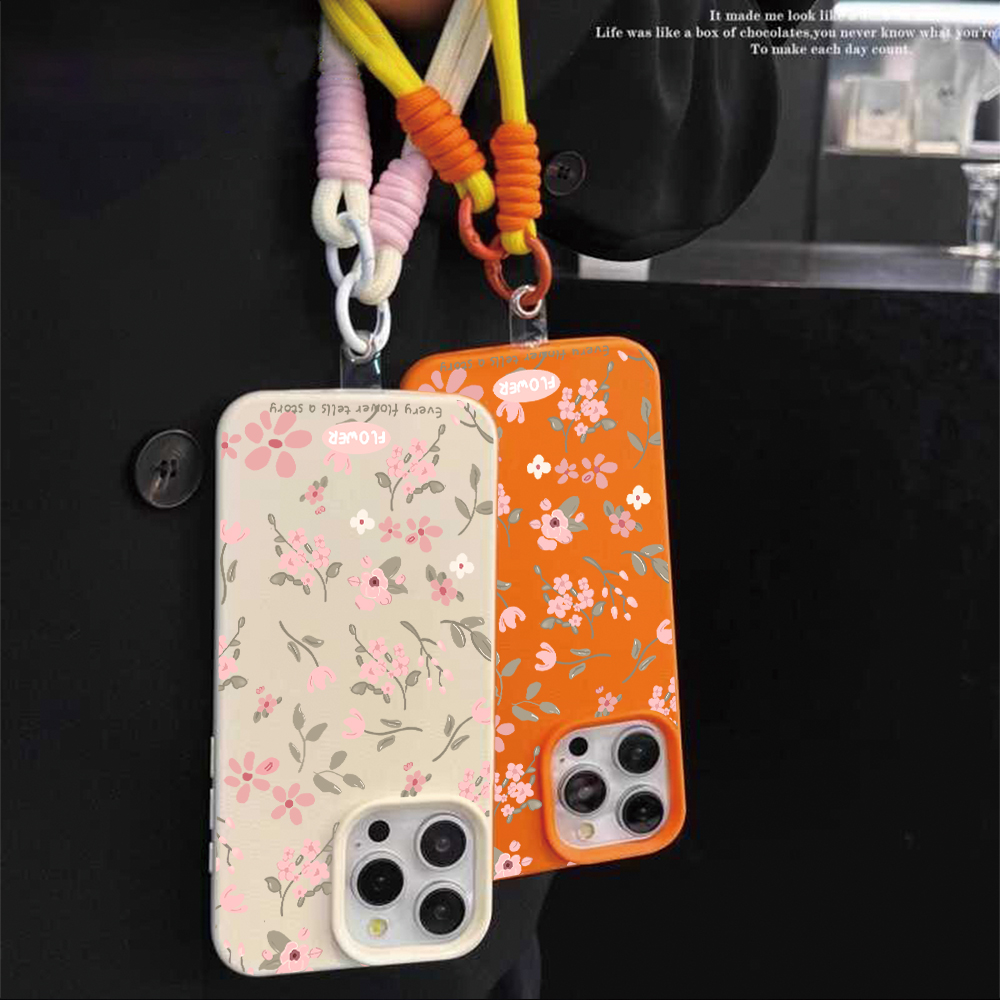 Matte Floral Strap Rope Phone  - Phone Cases Leather 评论和价格