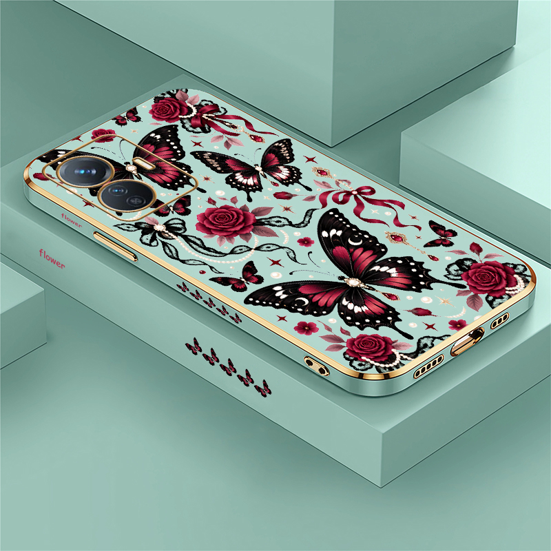 Luxury Flower Phone Case For V - Phone Cases Vivo 评论和价格