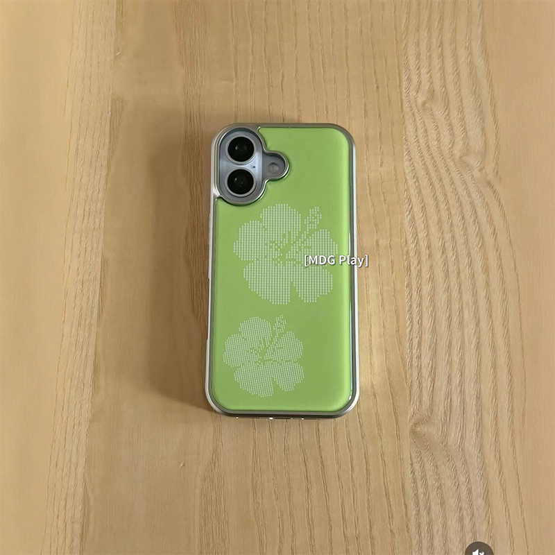 Korean Green Background Flower - Phone Cases Green 评论和价格