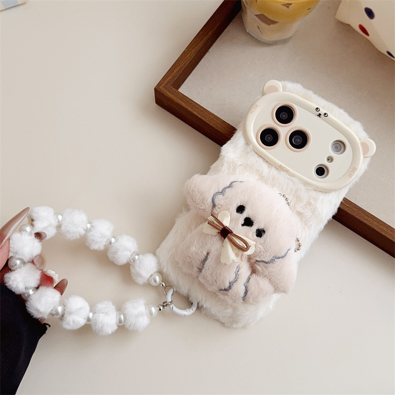 3D Cartoon Bowknot Puppy Warm  - Phone Cases Iphone 评论和价格