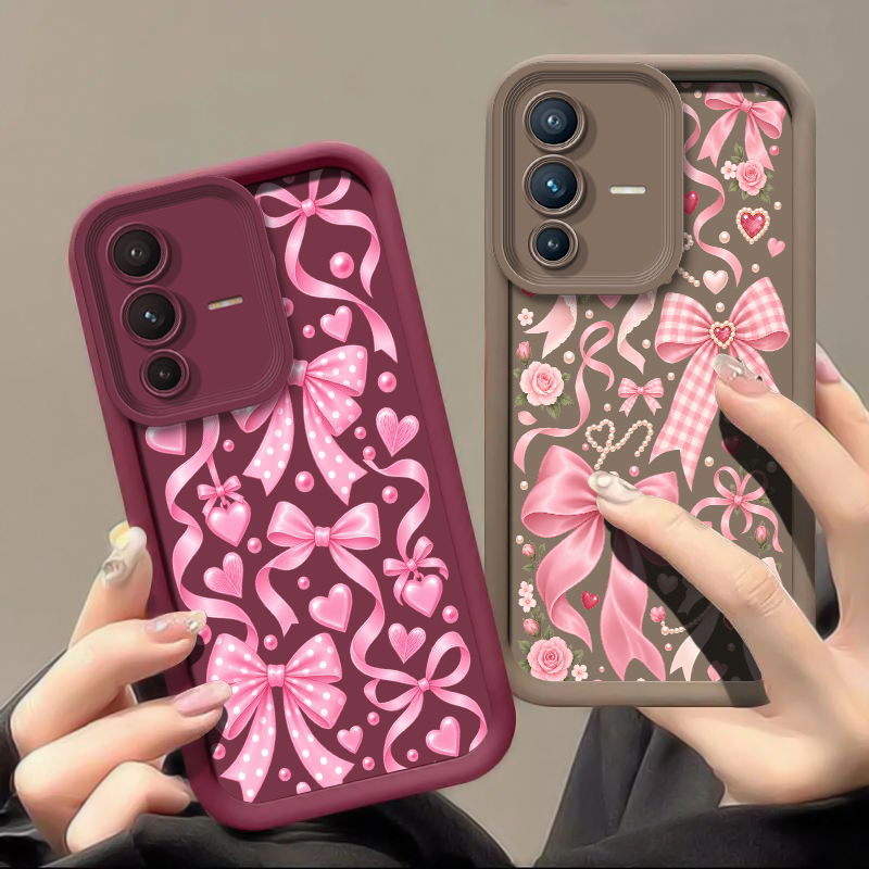 Pink Bow Flower Pattern Phone  - Phone Cases Vivo 评论和价格