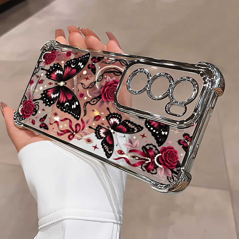 Rose Flower Butterfly Phone Ca - Phone Cases Vivo 评论和价格