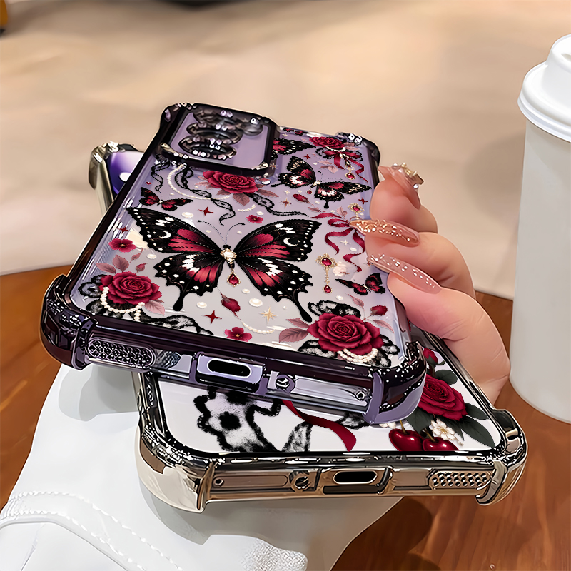 Rose Flower Butterfly Phone Ca - Phone Cases Vivo 评论和价格