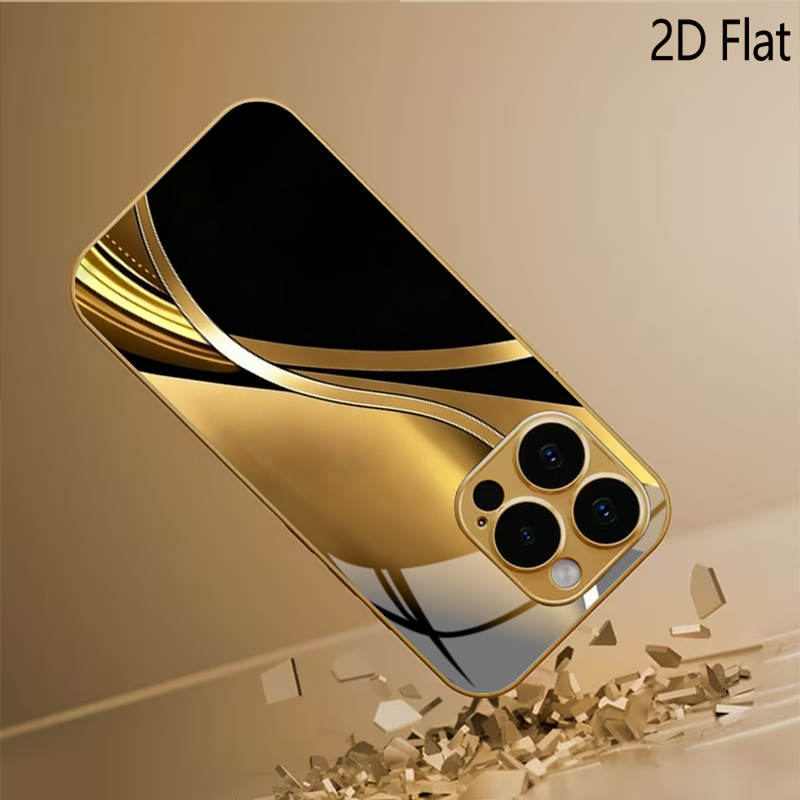 black gold print Patterned tem - Phone Cases That Cover The Camera 评论和价格