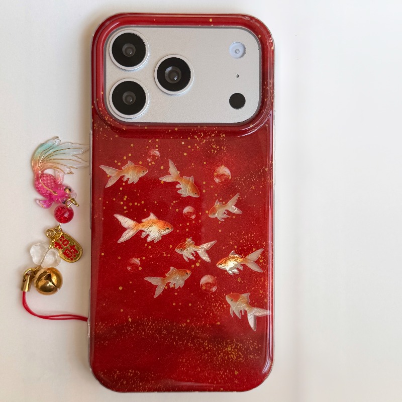 Lucky Red Glitter Goldfish & B - Phone Cases Redbubble 评论和价格