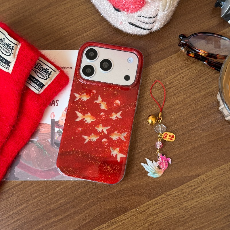Lucky Red Glitter Goldfish & B - Phone Cases Redbubble 评论和价格