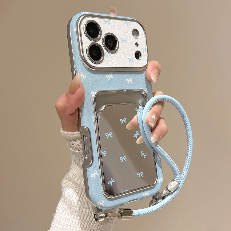 Cute Bow Mirror Card Holder Ph - Phone Cases With Wallet 评论和价格