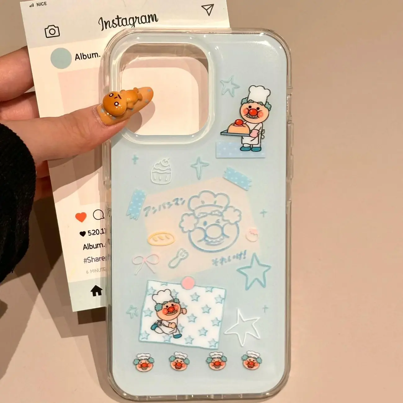 Korean Ins Blue Chef Old Man C - Cute Anime Case 评论和价格
