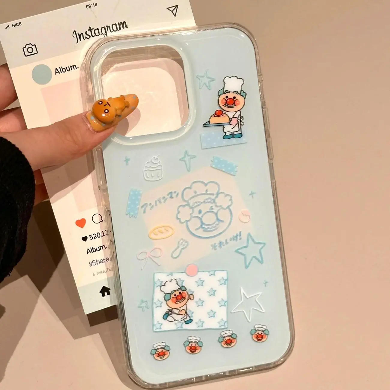 Korean Ins Blue Chef Old Man C - Cute Anime Case 评论和价格