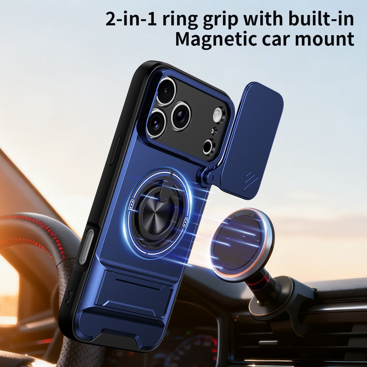 Luxury 360 Rotating Magnetic R - Ring Stand Case 评论和价格