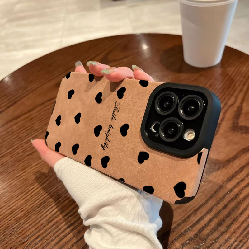 New Luxury Black Love Heart Ph - Phone Cases Protective 评论和价格