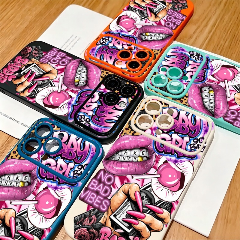 Hip Hop Pink Lips Baby Girl Gr - Phone Cases Amazon 评论和价格