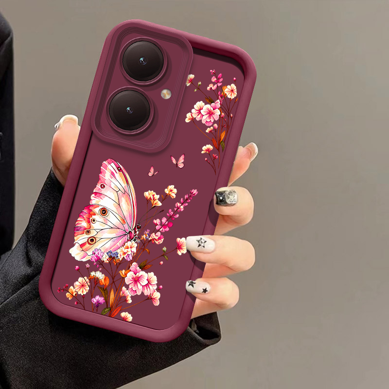 Pink Floral Butterfly Pattern  - Phone Cases Vivo 评论和价格