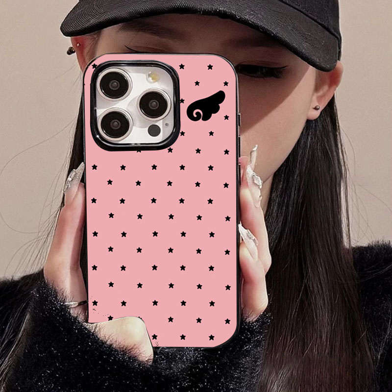 Cute Star Angel Wings Black Si - Phone Cases Xr Cute 评论和价格