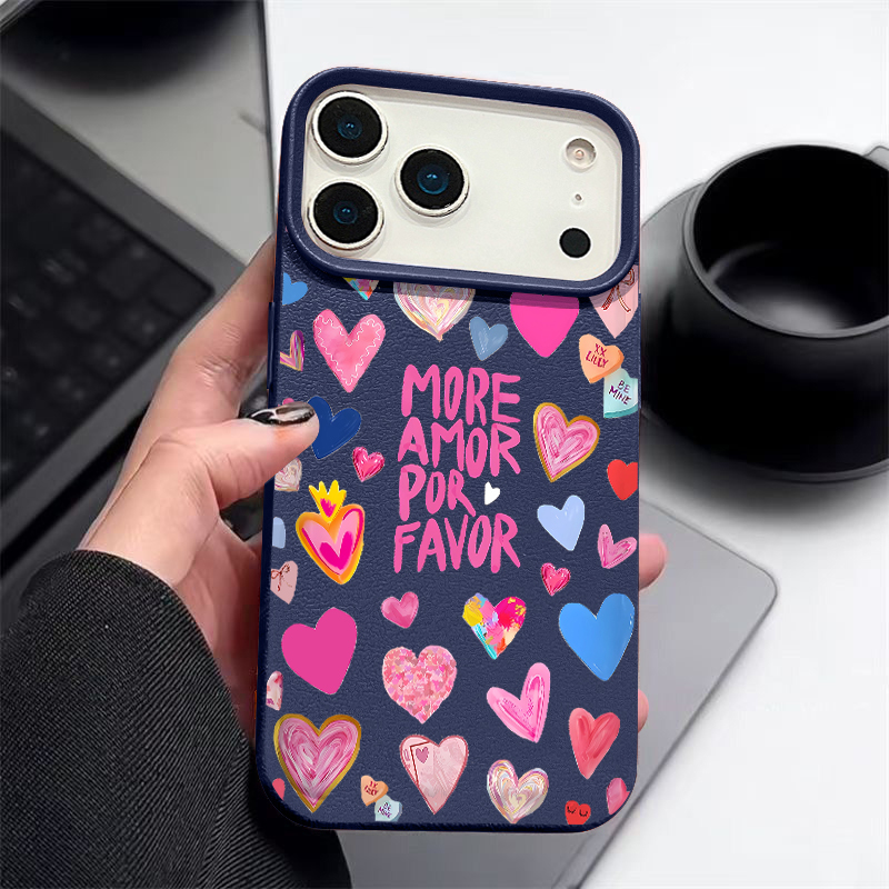 Heart Print Soft Phone Case Fo - Phone Cases Leather 评论和价格