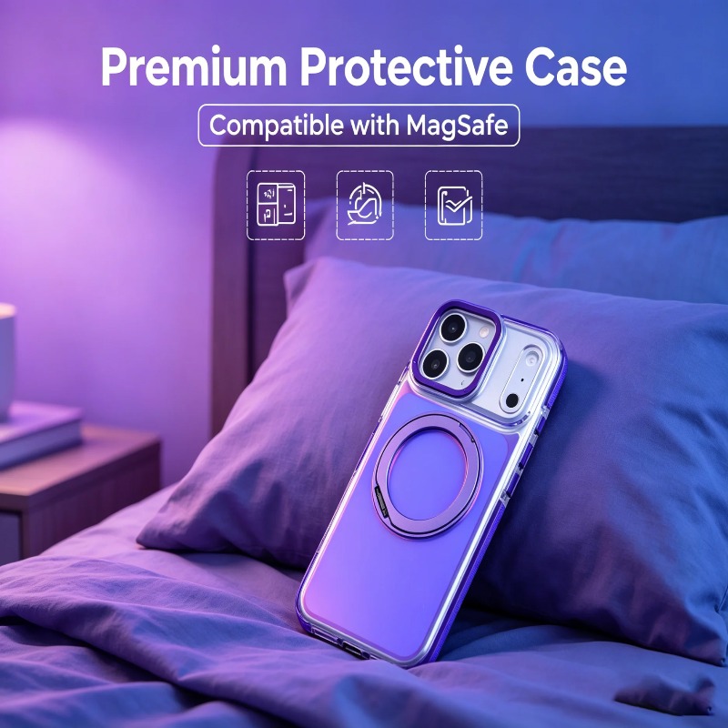 Luxury Laser Gradient Magnetic - Ring Stand Case 评论和价格