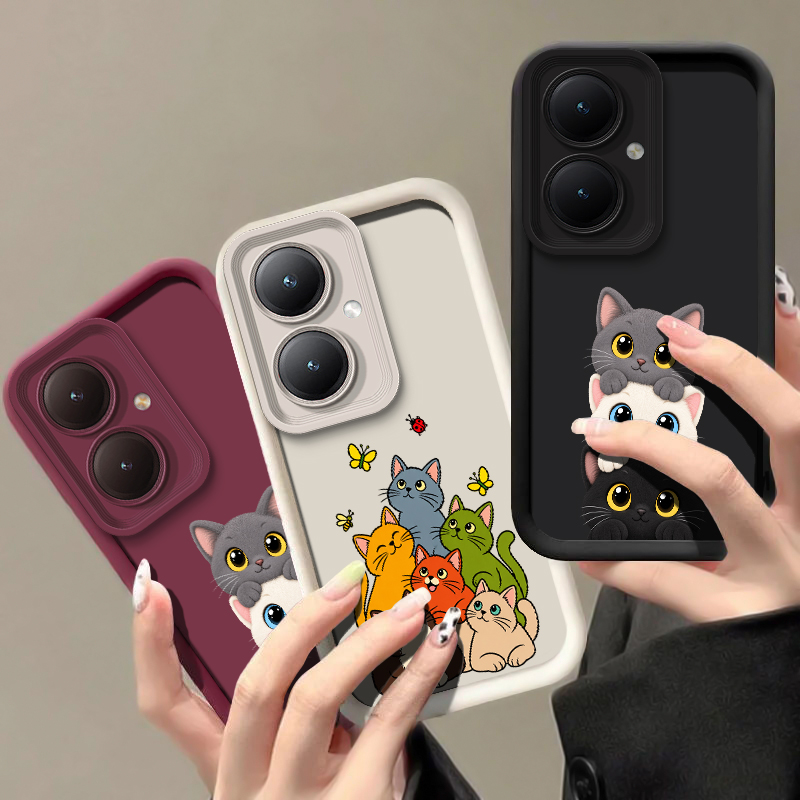 Cute Funny Cat Pattern Phone C - Phone Cases Vivo 评论和价格