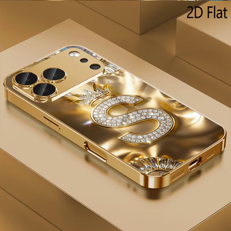 Crown S Patterned tempered gla - Phone Cases That Cover The Camera 评论和价格