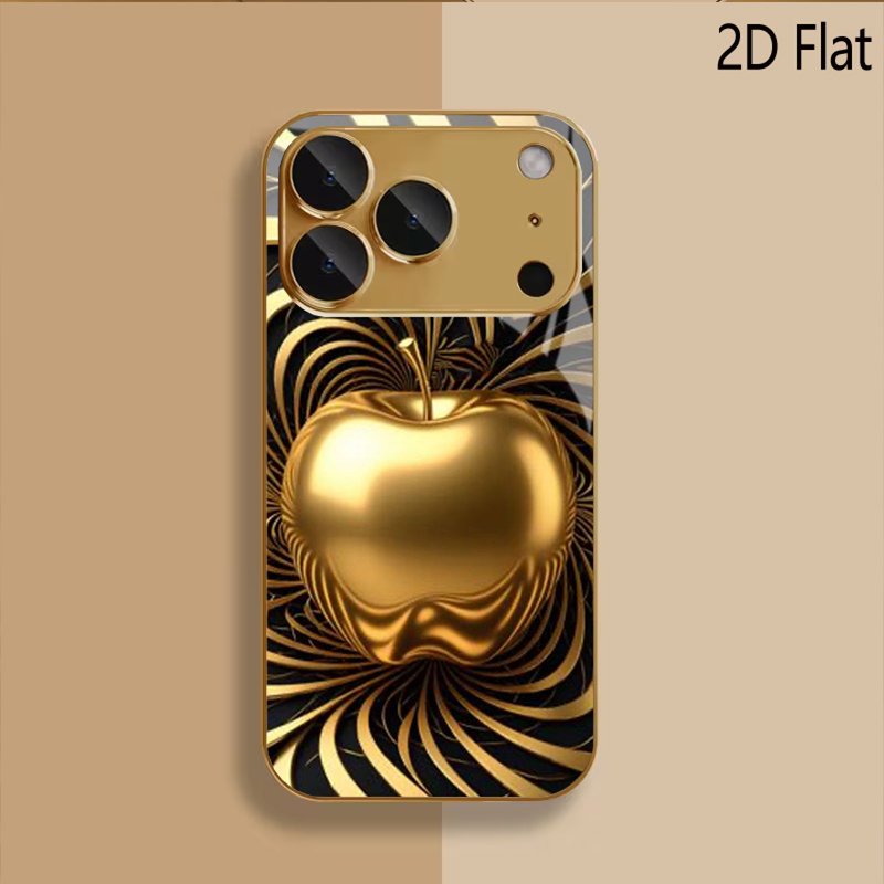 Golden Apple Patterned tempere - Phone Cases That Cover The Camera 评论和价格