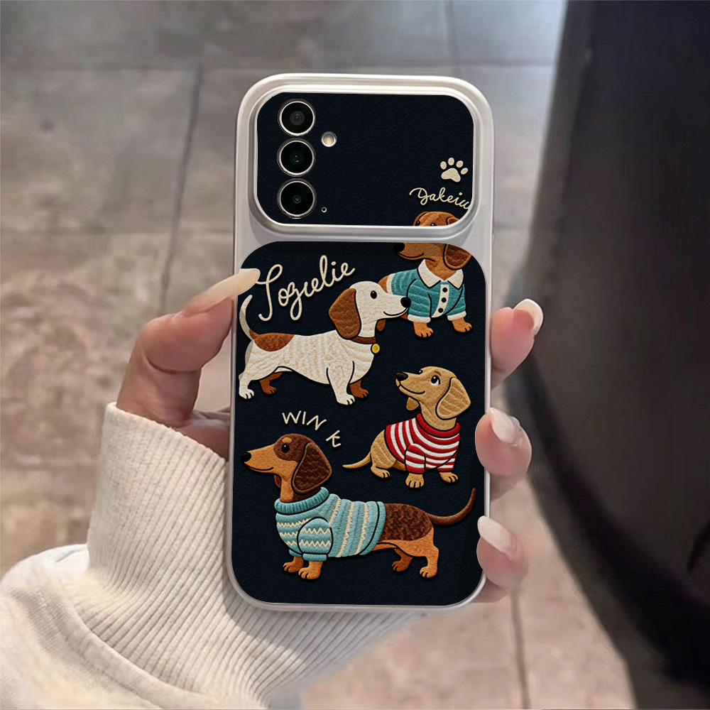 Cartoon Puppy Leather Phone Ca - Phone Cases Leather 评论和价格