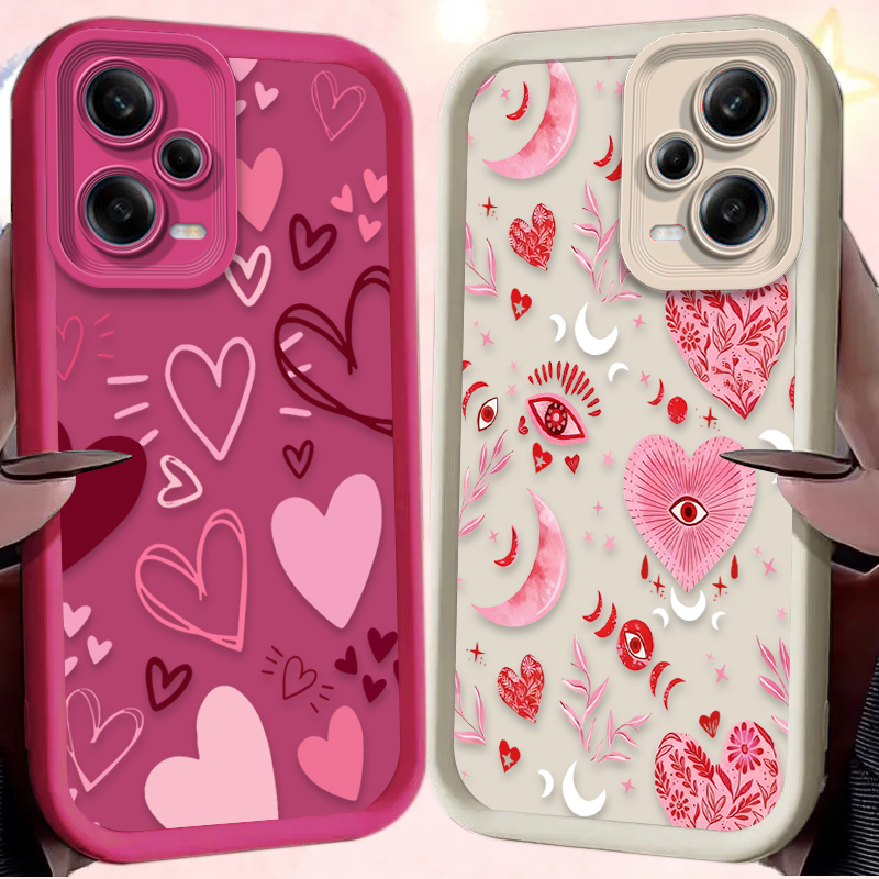 Pink Heart-shaped Phone Case f - Phone Cases Xiaomi 评论和价格