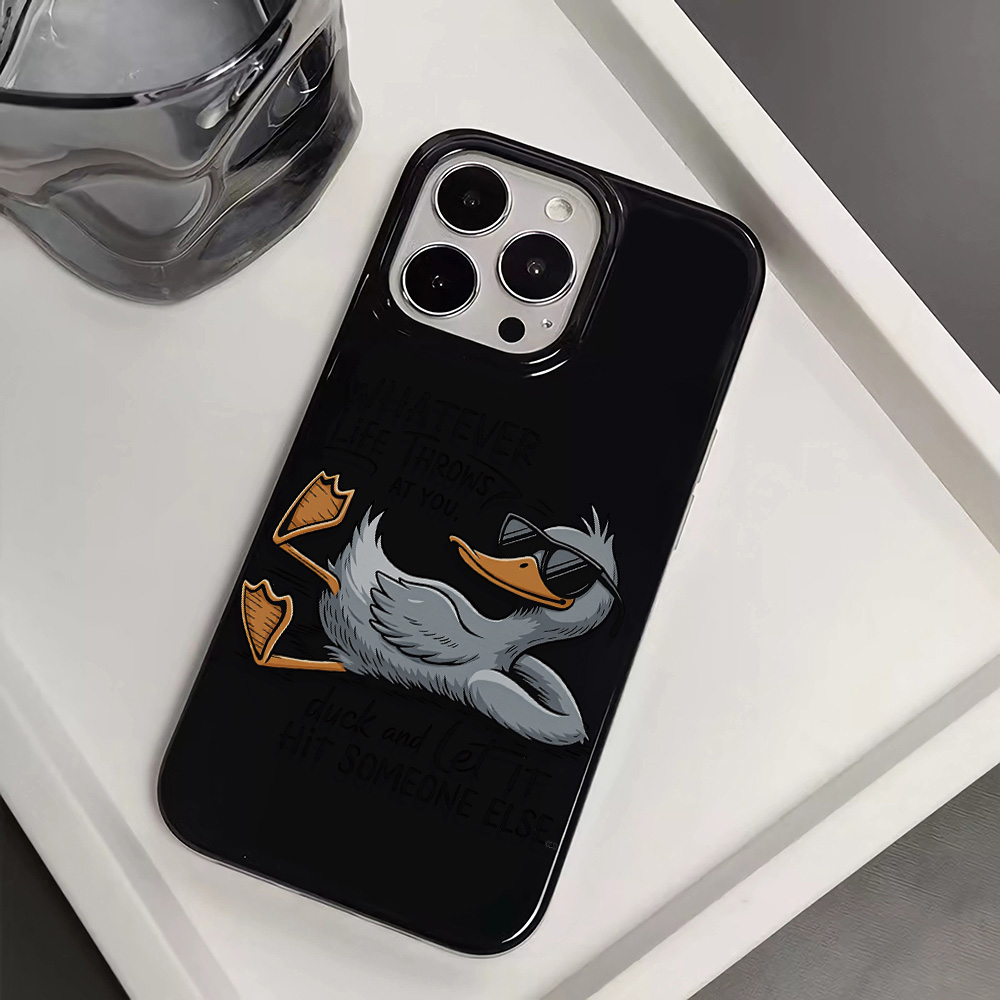 Luxury Funny Duck Sunglasses T - Phone Cases That Cover The Camera 评论和价格