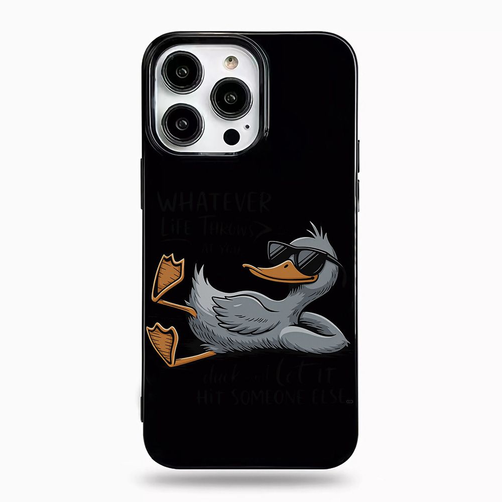 Luxury Funny Duck Sunglasses T - Phone Cases That Cover The Camera 评论和价格