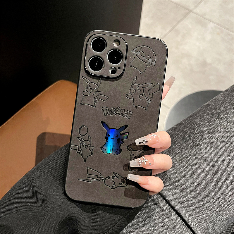 Cartoon Pikachu Faux Leather L - Phone Cases Leather 评论和价格
