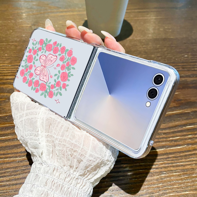 Pink Flowers Pattern Phone Cas - Phone Cases Z Fold 6 评论和价格