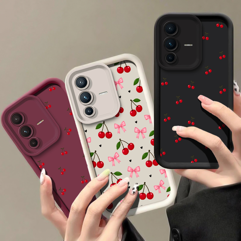 Bow Cherry Pattern Phone Case  - Phone Cases Vivo 评论和价格