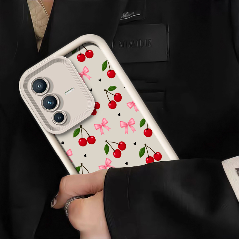 Bow Cherry Pattern Phone Case  - Phone Cases Vivo 评论和价格