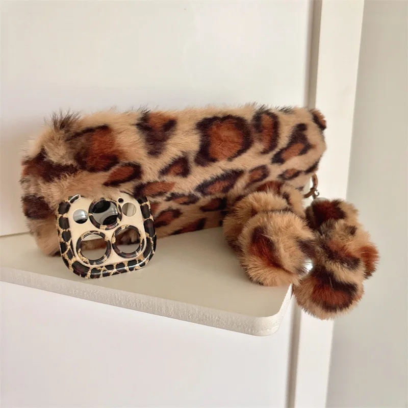 Fashion Leopard Furry Plush Le - Phone Cases Iphone 评论和价格