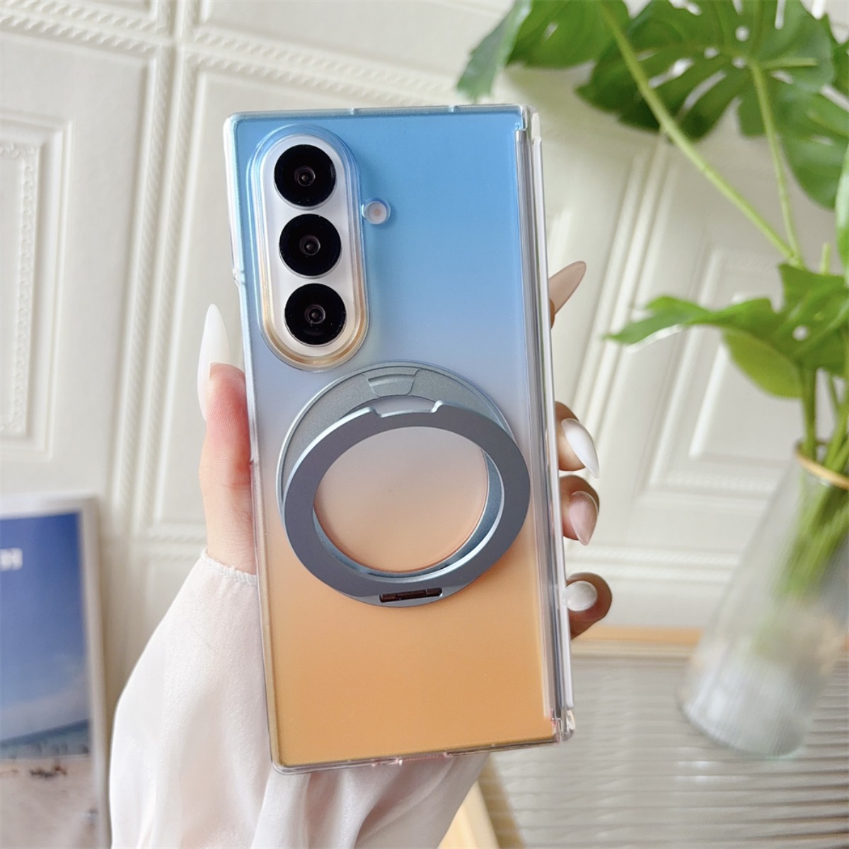 Gradient Transparent Rotate Ri - Ring Stand Case 评论和价格