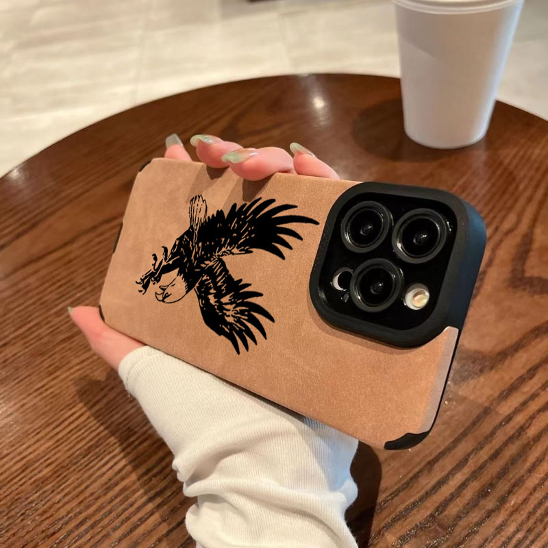 Black Eagle Pattern Leather Si - Phone Cases Leather 评论和价格