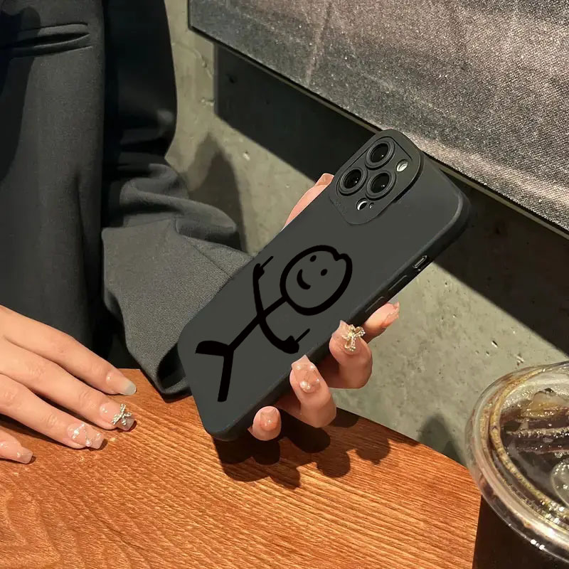 Cute Cartoon Matchman Phone Ca - Phone Cases That Cover The Camera 评论和价格