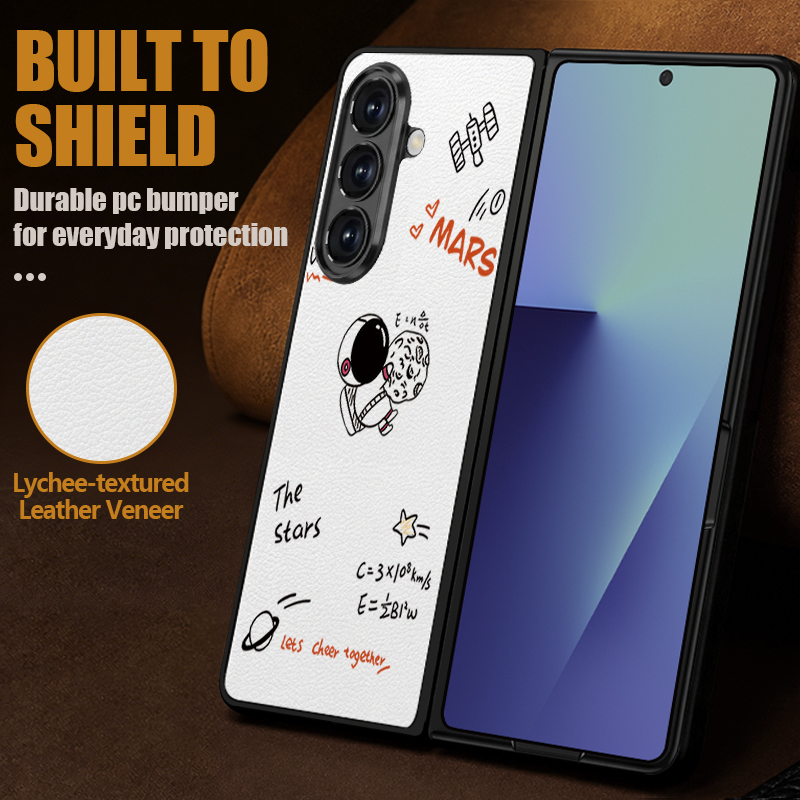 Cartoon Astronaut Printed PU L - Phone Cases Leather 评论和价格