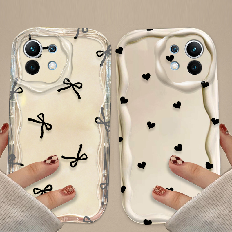 Black Bowknot love Heart Case  - Phone Cases Xiaomi 评论和价格