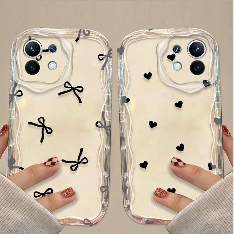 Black Bowknot love Heart Case  - Phone Cases Xiaomi 评论和价格