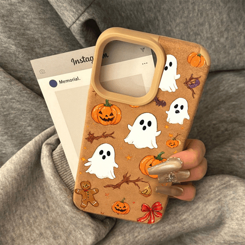 Halloween Cute Pumpkin Ghost P - Phone Cases Leather 评论和价格