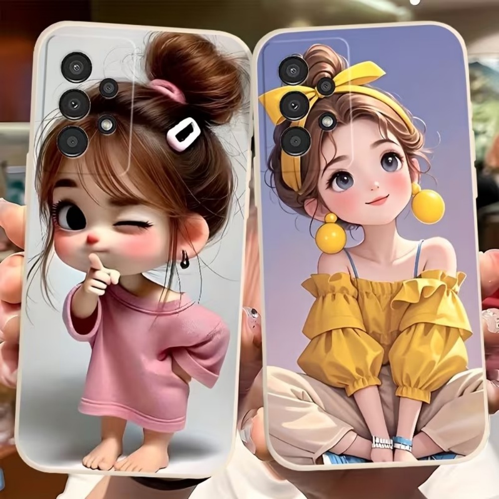 Cute Cartoon Girl Pattern Desi - Cute Cartoon Case 评论和价格