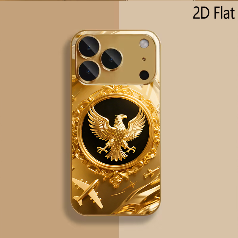Golden Wing Patterned tempered - Phone Cases That Cover The Camera 评论和价格