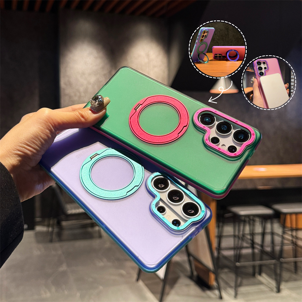 Contrasting Color 360 Rotating - Ring Stand Case 评论和价格